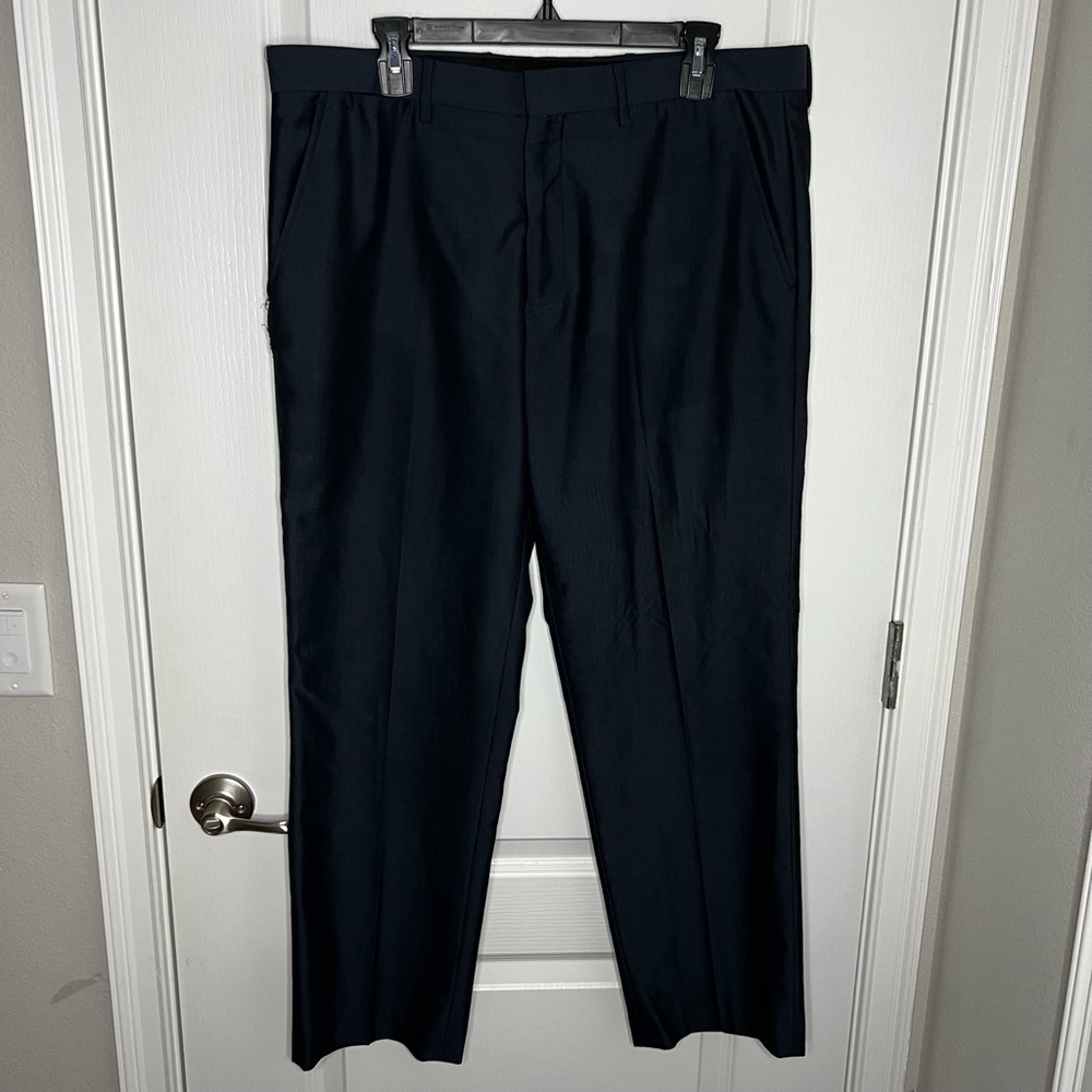 JF J Ferrar Slim Fit dark blue dress pants 36 30